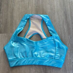 Heroine Sport Blue Metallic Sports Bra